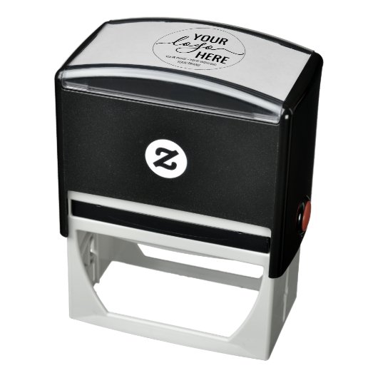 Aangepaste Bedrijf Chic Typografie Ronde Logo Zelfinktende Stempel (Product)