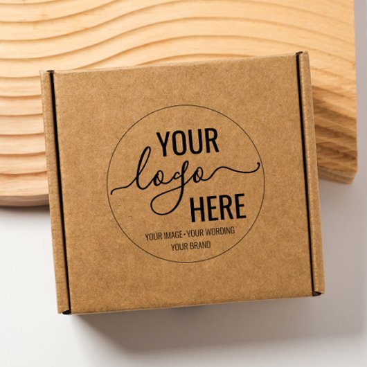 Aangepaste Bedrijf Chic Typografie Ronde Logo Zelfinktende Stempel