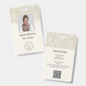 Aangepaste bedrijf foto QR-code klassieker Badge (Voor- en achterkant)