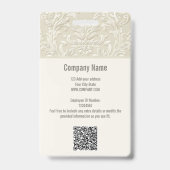 Aangepaste bedrijf foto QR-code klassieker Badge (Achterkant)