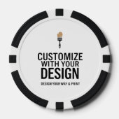 Aangepaste bedrijf gebrandmerkte aangepaste gepers poker chips (Voorkant)