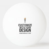 Aangepaste bedrijf gebrandmerkte gepersonaliseerde pingpongbal (Voorkant)
