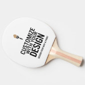 Aangepaste bedrijf gebrandmerkte gepersonaliseerde tafeltennisbatje (Zijkant)