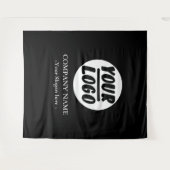 Aangepaste bedrijf logo achtergrond voor evenement wandkleed (Voorkant (horizontaal))