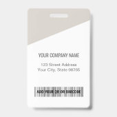 Aangepaste Bedrijf Logo Bar Code Medewerker Foto T Badge (Back)