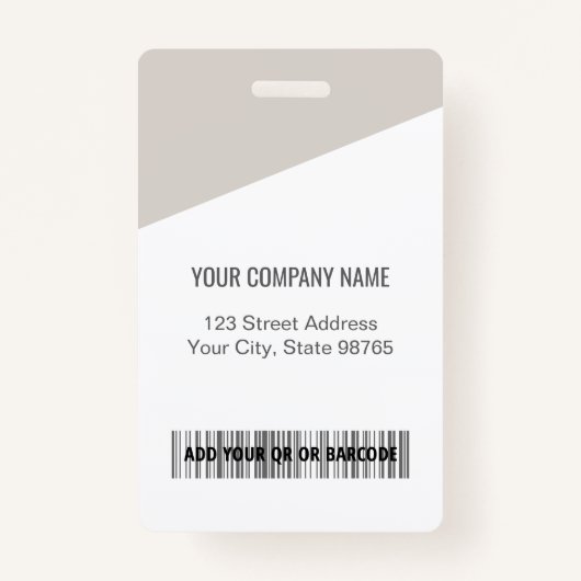 Aangepaste Bedrijf Logo Bar Code Medewerker Foto T Badge (Achterkant)