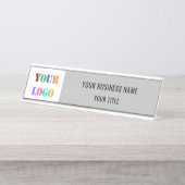 Aangepaste Bedrijf Logo Bedrijfsnaam Bureaunaam Bo Bureau Naambordje (Voorkant)