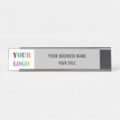 Aangepaste Bedrijf Logo Bedrijfsnaam Bureaunaam Bo Bureau Naambordje (Voorkant)