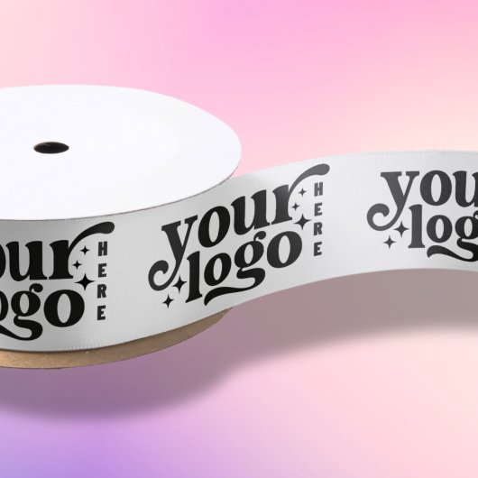 Aangepaste Bedrijf Logo Branded Gift Wrapping Satijnen Lint