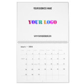 Aangepaste Bedrijf Logo en Tekst Bedrijfskalender Kalender (Mar 2026)