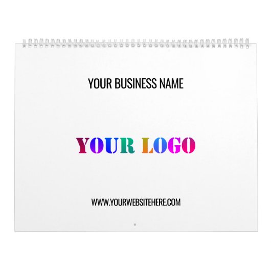 Aangepaste Bedrijf Logo en Tekst Bedrijfskalender Kalender (Hoes)