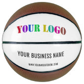 Aangepaste Bedrijf Logo en Tekst Business Basketba Basketbal (Voorkant)