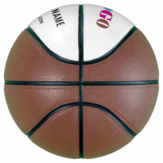 Aangepaste Bedrijf Logo en Tekst Business Basketba Basketbal (Rechts)