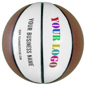 Aangepaste Bedrijf Logo en Tekst Business Basketba Basketbal (Verticaal)