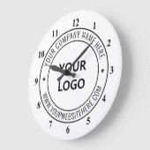 Aangepaste Bedrijf Logo en Tekst Business Clock Grote Klok (Hoek)