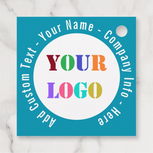 Aangepaste Bedrijf Logo en Tekst Business Gift Lab Bedankjes Labels (Achterkant)