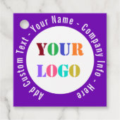 Aangepaste Bedrijf Logo en Tekst Business Gift Lab Bedankjes Labels (Voorkant)