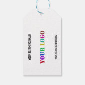 Aangepaste Bedrijf Logo en Tekst Business Gift Lab Cadeaulabel (Achterkant)