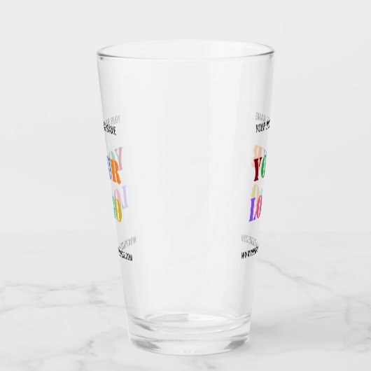 Aangepaste Bedrijf Logo en Tekst Business Glass Glas (Rechts)