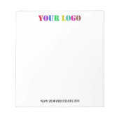 Aangepaste Bedrijf Logo en Tekst Business Notitieb Notitieblok (Voorkant)