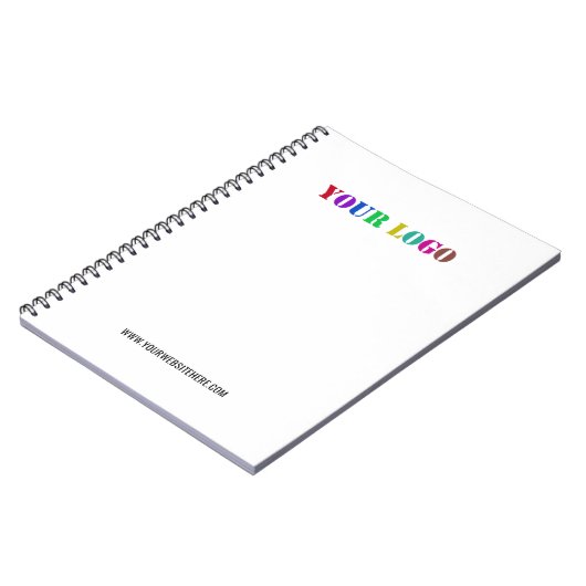 Aangepaste Bedrijf Logo en Tekst Business Notitieb Notitieboek (Linkerzijde)