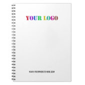Aangepaste Bedrijf Logo en Tekst Business Notitieb Notitieboek (Voorkant)