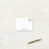 Aangepaste Bedrijf Logo en Tekst Business Sticky N Post-it® Notes (Op bureau)
