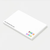 Aangepaste Bedrijf Logo en Tekst Business Sticky N Post-it® Notes (Schuin)
