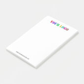 Aangepaste Bedrijf Logo en Tekst Business Sticky N Post-it® Notes (Schuin)