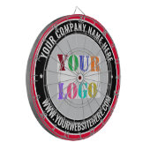 Aangepaste Bedrijf Logo en Tekst Dart Board Sjablo Dartbord (Voorkant Links)