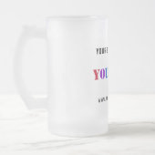 Aangepaste Bedrijf Logo en Tekst Glas Bier Mok (Links)