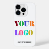 Aangepaste Bedrijf Logo en Tekst iPhone Case Sjabl (Achterkant)