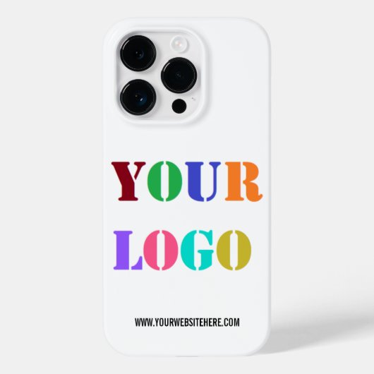 Aangepaste Bedrijf Logo en Tekst iPhone Case Sjabl (Achterkant)