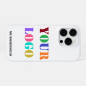 Aangepaste Bedrijf Logo en Tekst iPhone Case Sjabl Hoesje (Achterkant horizontaal)