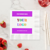 Aangepaste Bedrijf Logo en Tekst Napkins Sjabloon Servet (Insitu)