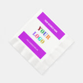 Aangepaste Bedrijf Logo en Tekst Napkins Sjabloon Servet (Hoek)