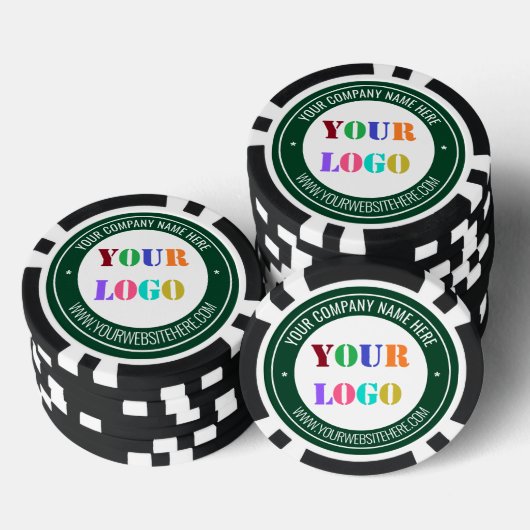 Aangepaste Bedrijf Logo en Tekst Poker Chips Sjabl (Opstapeling)