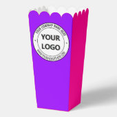 Aangepaste Bedrijf Logo en Tekst Popcorn Box Sjabl Bedankdoosjes (Achterkant)