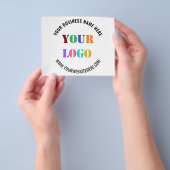 Aangepaste bedrijf Logo en tekst promotiebrochure Flyer (Hand)