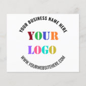 Aangepaste bedrijf Logo en tekst promotiebrochure Flyer (Voorkant)