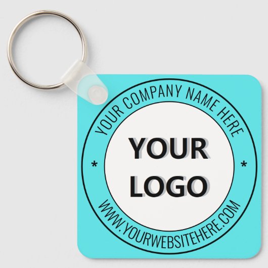 Aangepaste Bedrijf Logo en Tekst Promotionele Sleu Sleutelhanger (Voorkant)