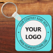 Aangepaste Bedrijf Logo en Tekst Promotionele Sleu Sleutelhanger (Voorkant)