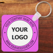 Aangepaste Bedrijf Logo en Tekst Promotionele Sleu Sleutelhanger (Achterkant)