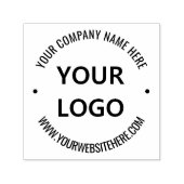 Aangepaste Bedrijf Logo en Tekst Ronde Stempel Sja (Design)