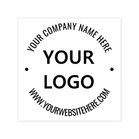 Aangepaste Bedrijf Logo en Tekst Ronde Stempel Sja (Design)