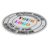 Aangepaste Bedrijf Logo en Tekst Snijplank (Hoek)