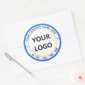 Aangepaste Bedrijf Logo en Tekst Stickers Sjabloon (Envelop)