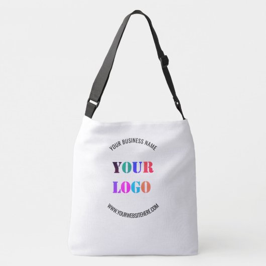Aangepaste Bedrijf Logo en Tekst Tas of Crossbody  (Achterkant)
