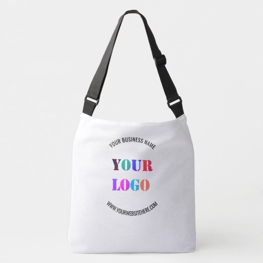 Aangepaste Bedrijf Logo en Tekst Tas of Crossbody  (Voorkant)