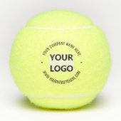 Aangepaste Bedrijf Logo en Tekst Tennisballen Sjab (Voorkant)
